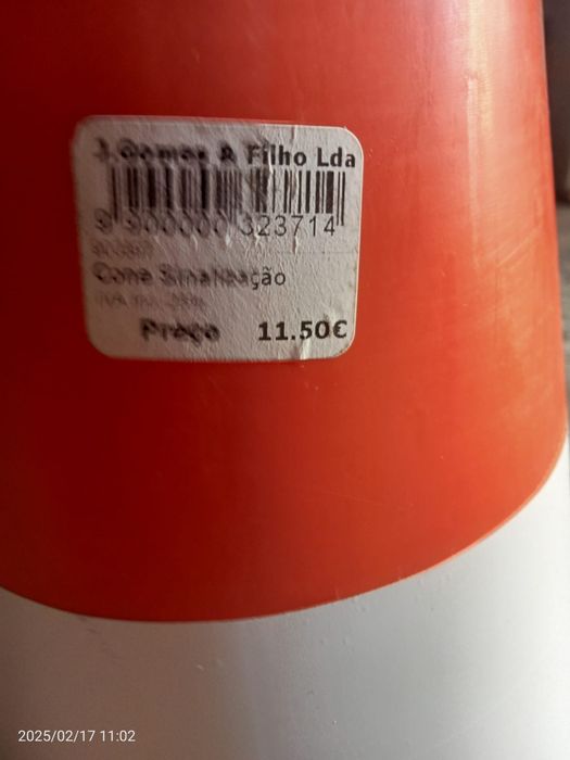 Cones de sinalização