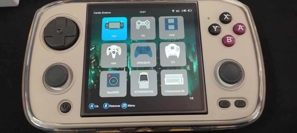 Consola Portátil Anbernic RG Cube XX + Extras - Como Novo
