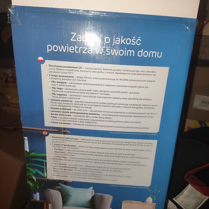 Oczyszczacz powietrza SETTI+ AP600W jonizator