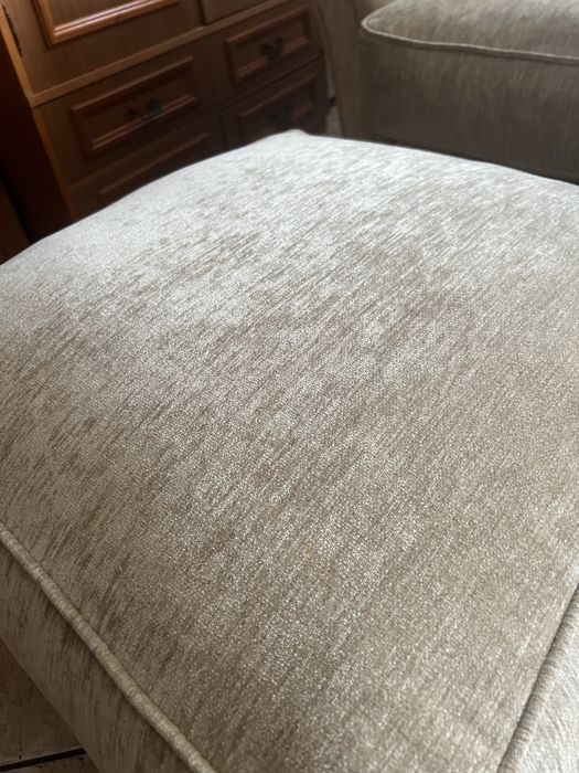 Zestaw wypoczynkowy kanapa 350 cm 2 razy fotel plus pufa glamour welur