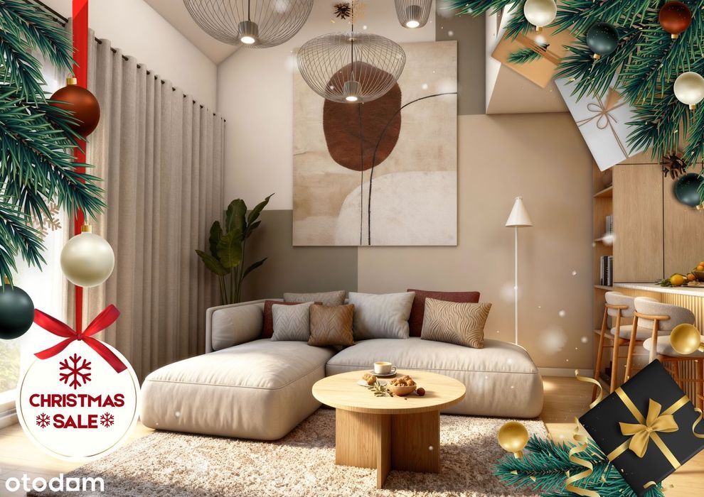 Świąteczna oferta specjalna - 4pokojowe mieszkanie dwupoziomowe 71,3m2