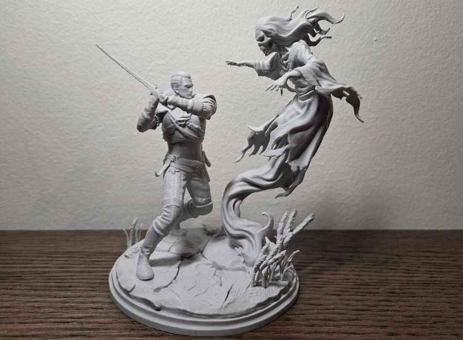 Wiedźmin Geralt figurka 3D do malowania