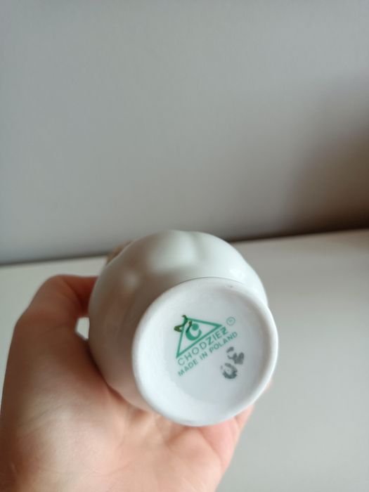Zestaw porcelanowy Chodzież świecznik dzbanuszek 5 elementów