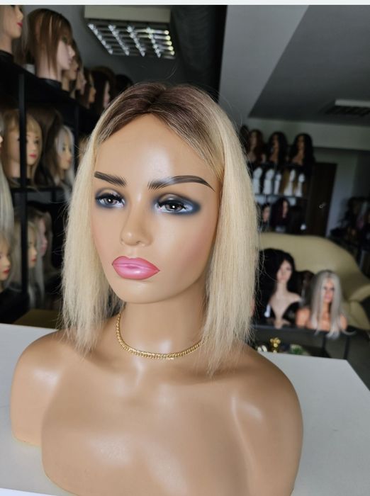 Topper z włosów naturalnych Monika blond z odrostem uzupełnienie