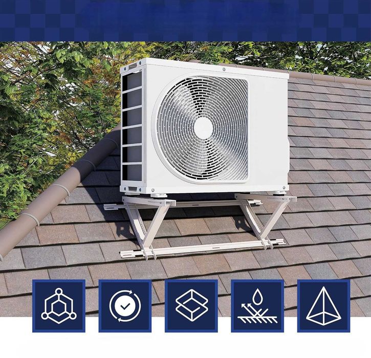 Wspornik Dachowy Regulowany 10-40° Klimatyzator 2.5-7 kW 150KG