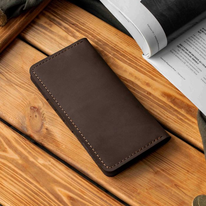 Портмоне Viar коричневе з натуральної шкіри з монетницею гаманець