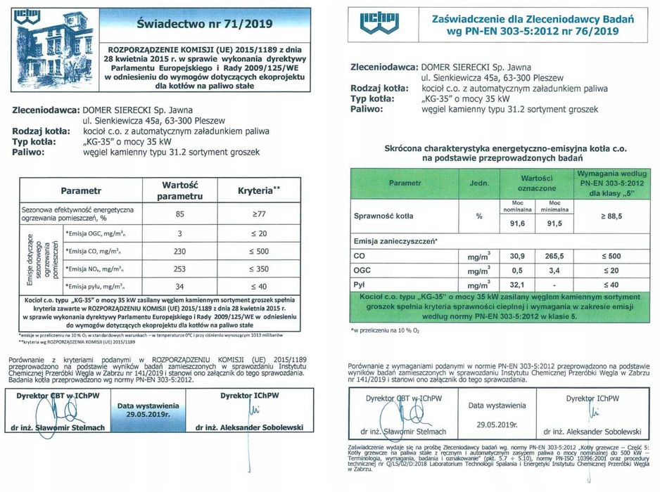 Stalowy automatyczny kocioł piec ekogroszek kotly pleszew 35kW podajnik KOTŁO-INSTAL