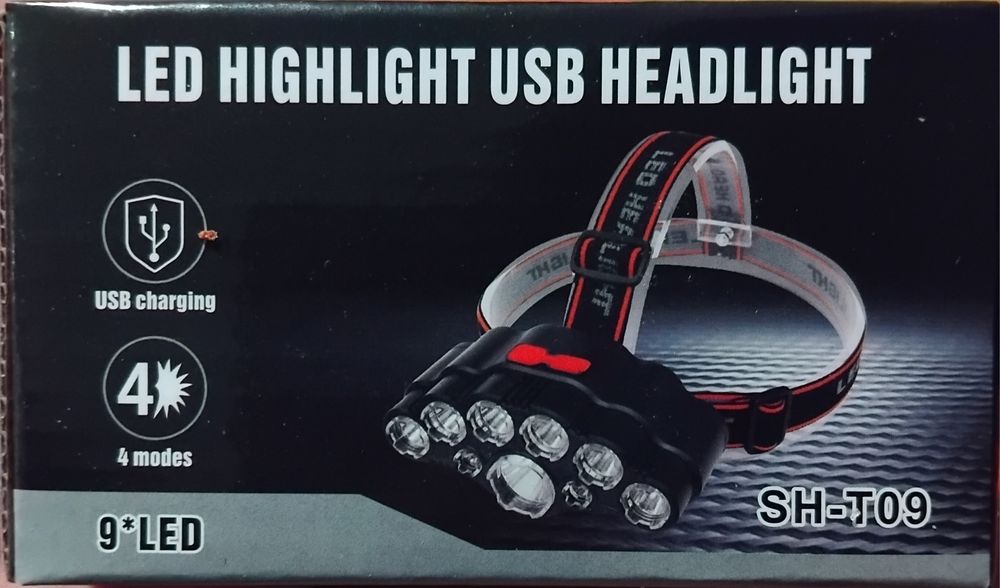 Latarka czołowa 9 Led