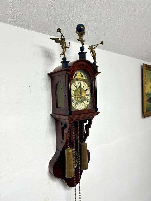 Настінний механічний годинник часы настенные дерево 7684