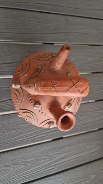 Bilha de barro Olaria pedrada de Nisa - feita à mão