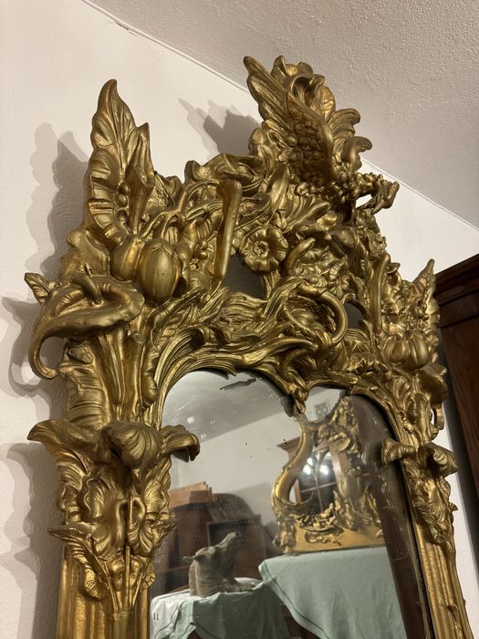 Duże Lustro z konsolą lustro pałacowe