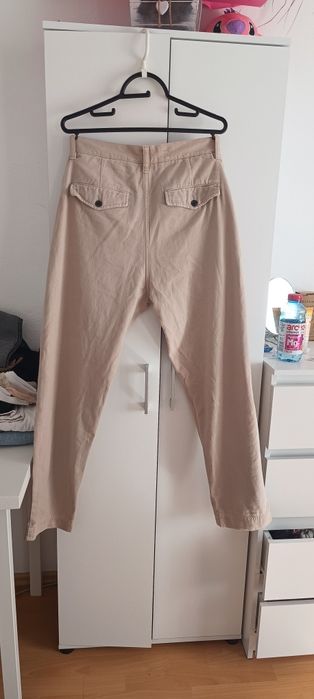 Spodnie Hugo Boss 32/34 brązowe materiałowe eleganckie