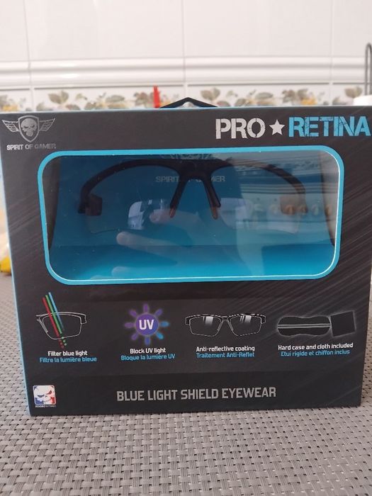 Óculos gaming anti luz azul Spirit of Gamer PRO RETINA novos selados