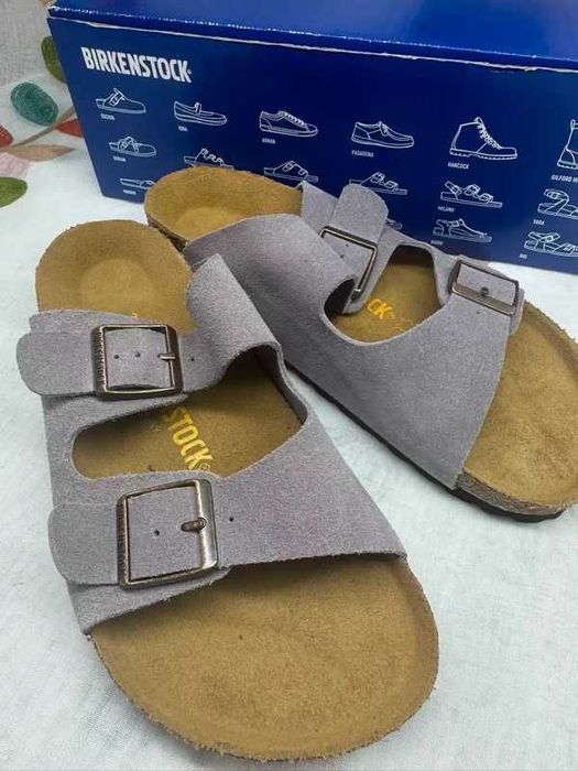 Klapki Birkenstock_Arizona_Suede_Desert_Dust_Gray_Regular R.39