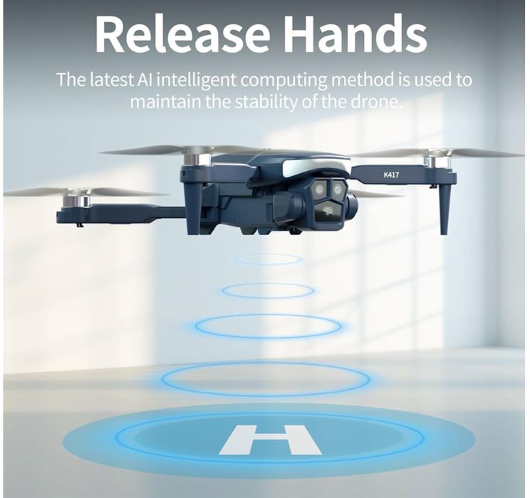 Dron K417 z kamerą 4K FPV składany WIFI bezszczotkowy silnik 3D FLIP