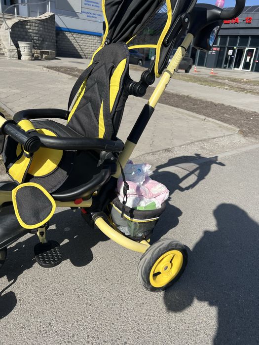 Триколісний велосипед з батьківською ручкою TILLY FLIP T-390  складний