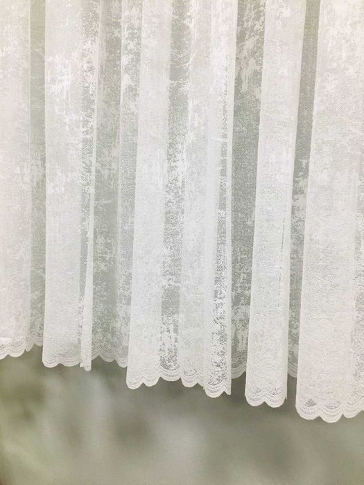 Тюль білий жакард мармур, пошиття за розмірами