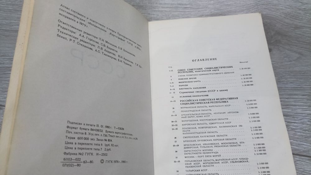 Продам малий атлас ссср
