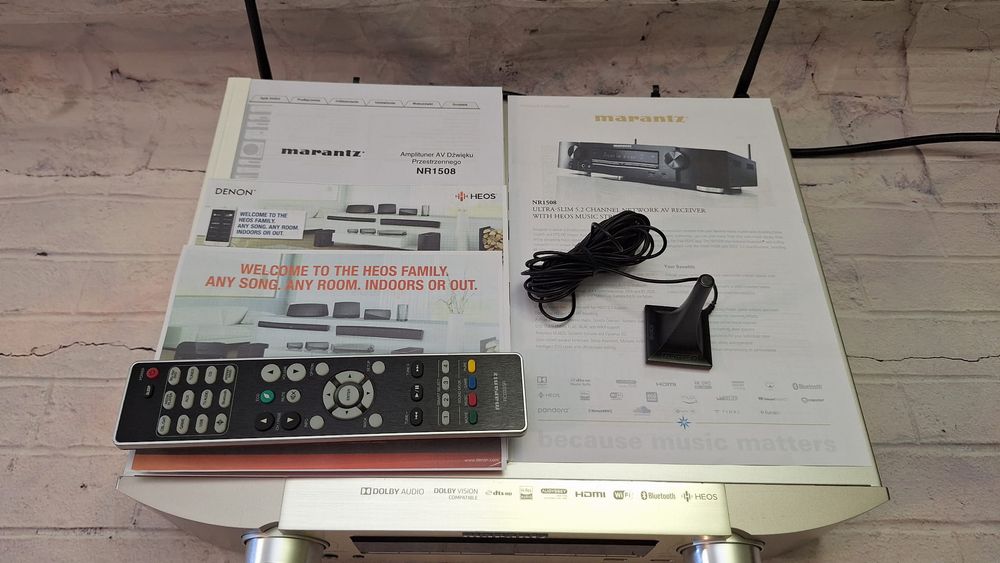 5.2 Marantz NR1508 Wi-fi BT Heos 4k/60p Dolby Vision Net Radio AirPlay