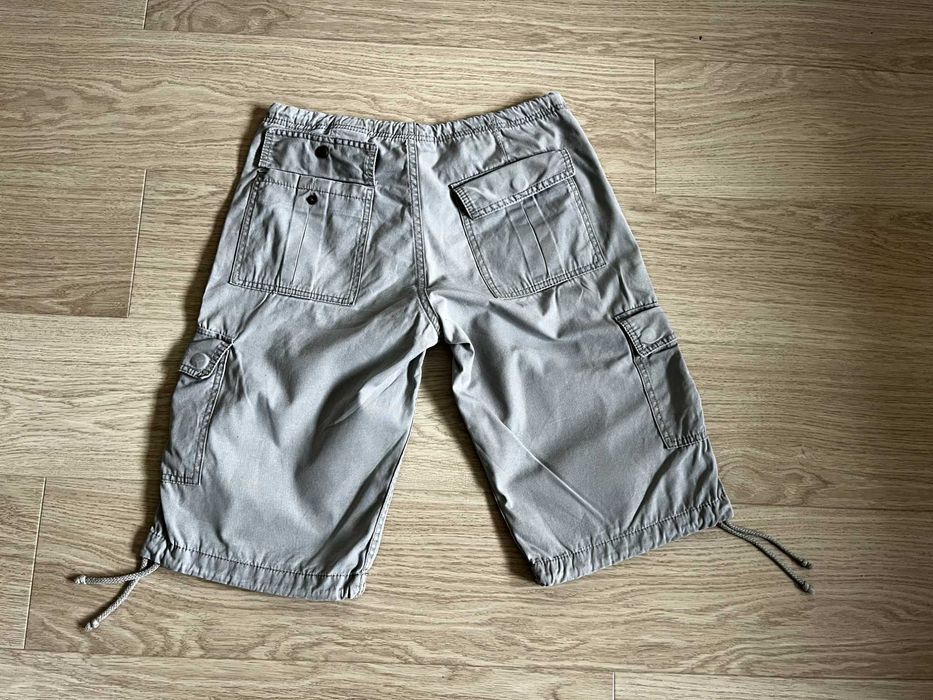 Spodnie bojówki cargo do kolan H&M L.O.G.G. 38 jasnoszare