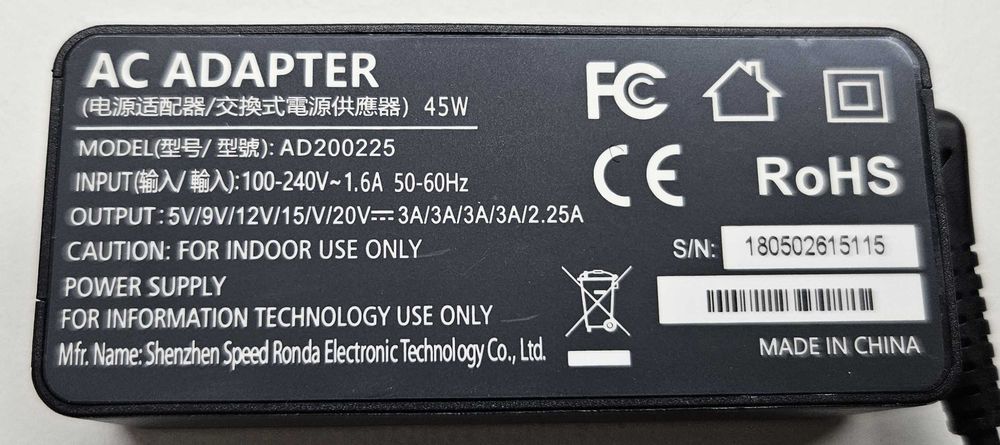 Ładowarka do laptopów i nie tylko 45W USB-C