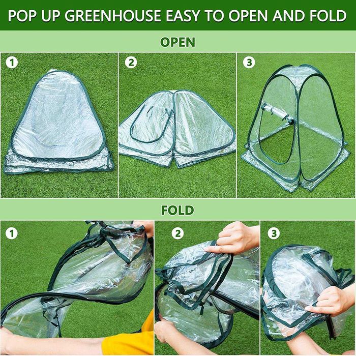 Mini estufa, cobertura de estufa de PVC, 70 x 70 x 80 cm