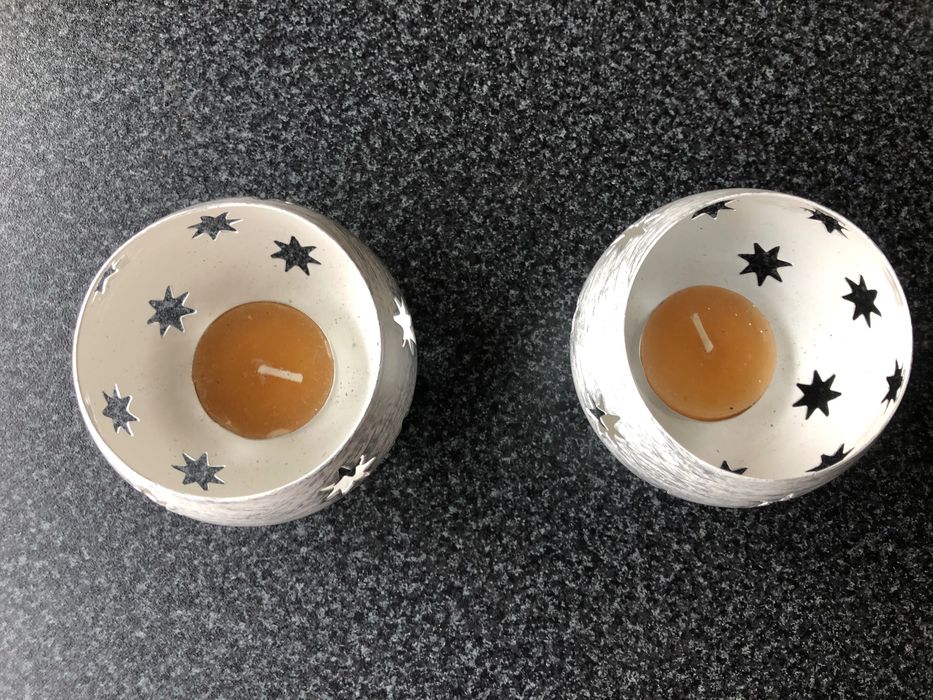 2 Porta Velas em latão com motivos de estrelas Zara Home