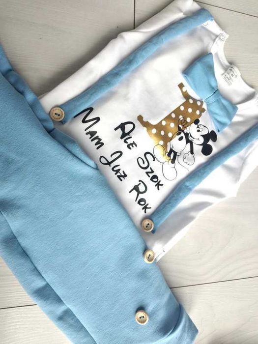 Komplet karmelowy na pierwsze urodziny rok chłopiec