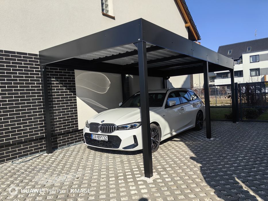 Carport Wiata 3x6 GRUBA Stalowa Producent Świdnica /LED/ Ocynk