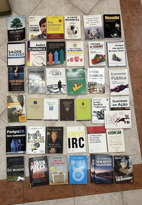 Lote de livros - futebol, saúde, economia, finanças, liderança…