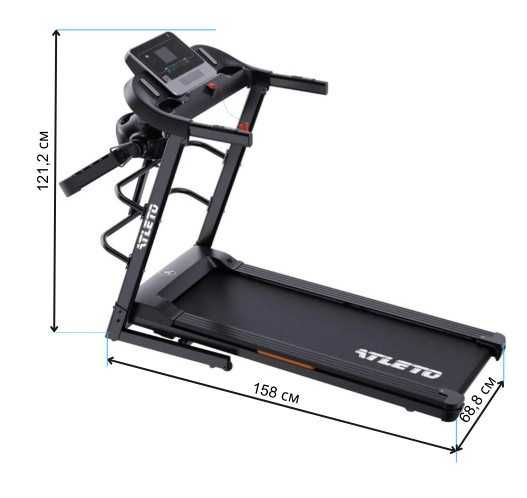 ℹ️ Бігова Доріжка з масажером Беговая Дорожка Складна Atleto ℹ️ АКЦІЯ