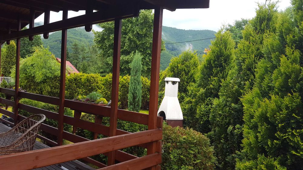 Międzybrodzie domek nad jeziorem w górach 50m plaża,