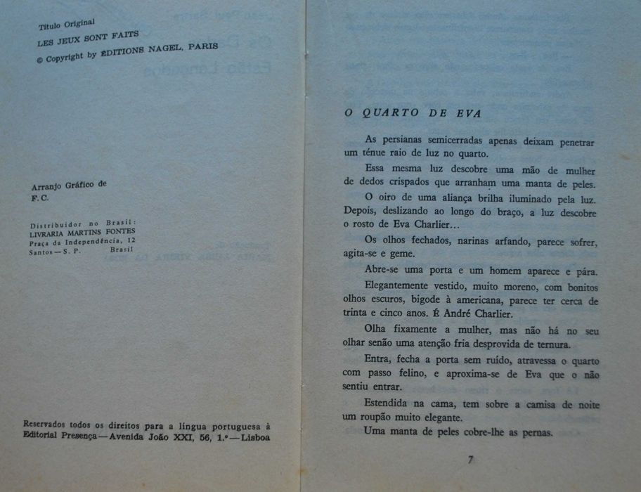 Os Dados Estão Lançados de Jean-Paul Sartre