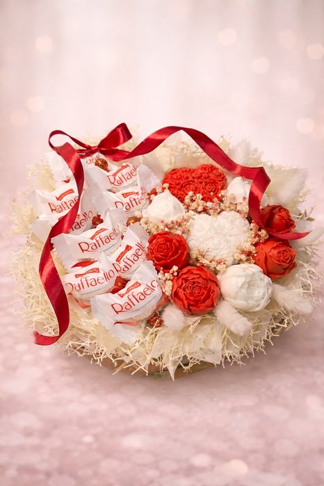 Prezent flower box Rafaello walentynki urodziny dzień kobiet