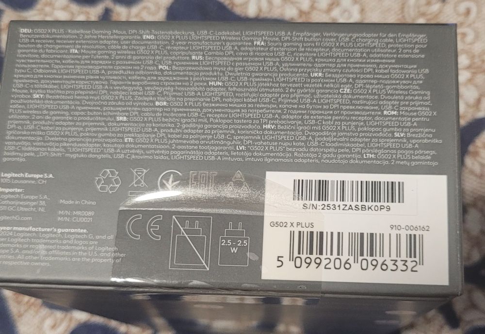 Rato Logitech G502x Plus