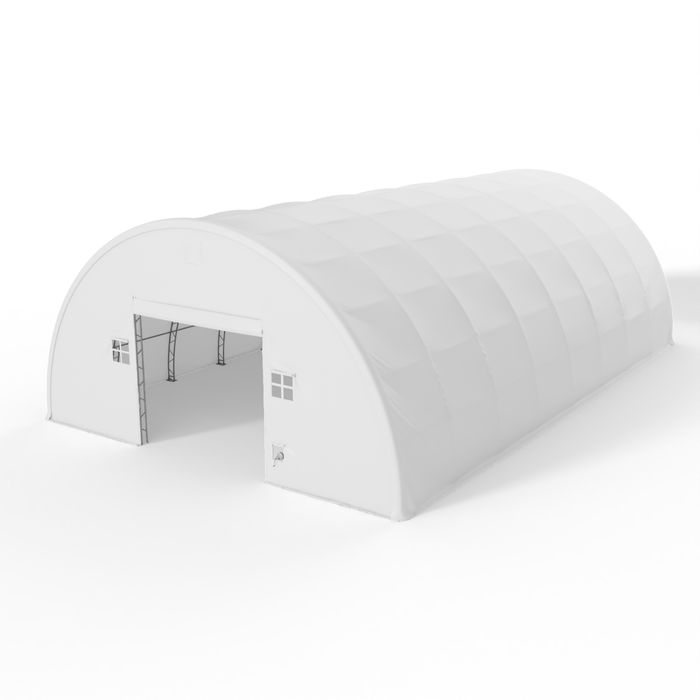 Hala namiotowa łukowa 15,25x24,4m Podwójna kratownica Polski producent