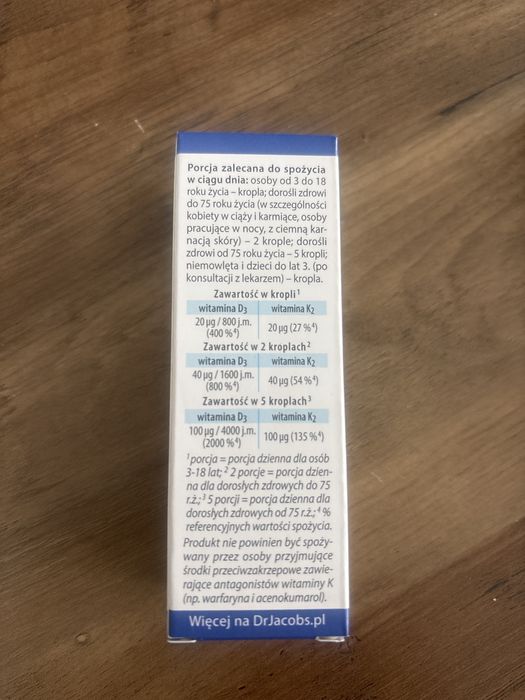 Dr. Jacob’s witamina d3 k2 kompleks krople naturalne