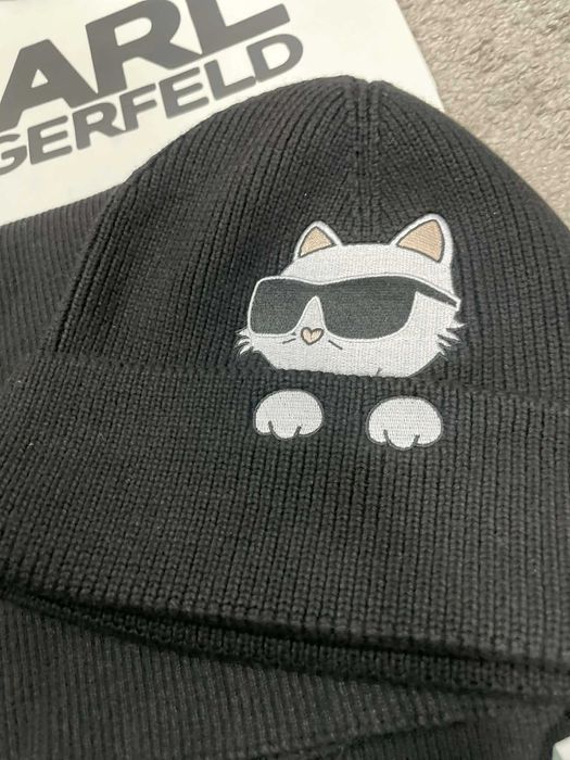 Zestaw świąteczny czapka + szalik Karl Lagerfeld