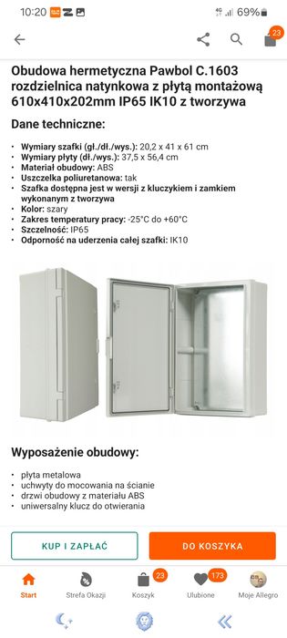 Obudowa pawbol C. 1603