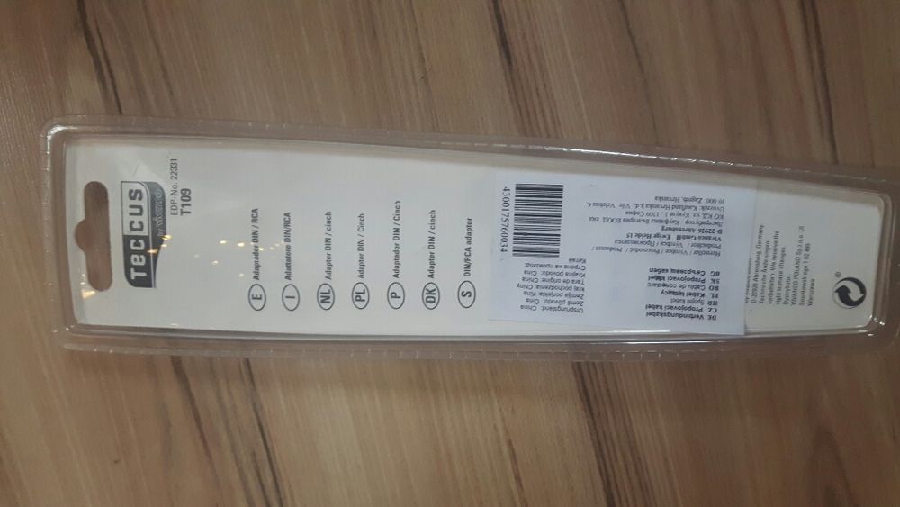 Adapter DIN/cinch Vivanco Audio adapter, 5-biegunowy wtyk DIN