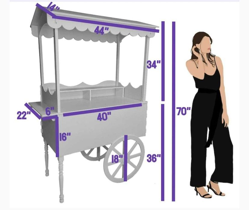 Carrinho de gelados/bebidas para eventos