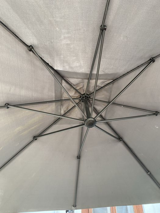 Parasol ogrodowy Szary Duży 3x4m