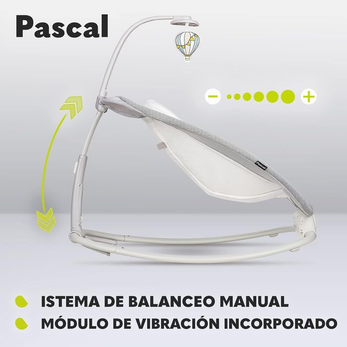 Leżaczek Bujaczek Lionelo Pascal Grey Dove