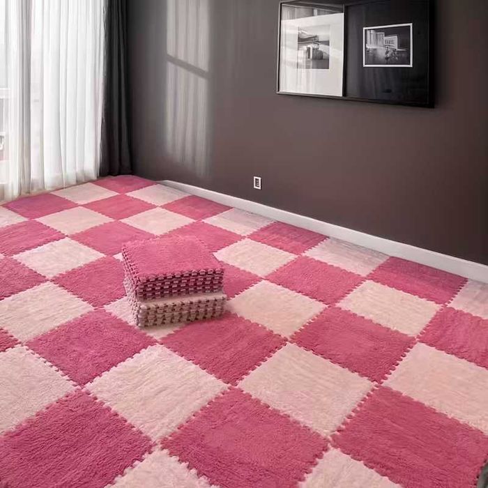 Tapete de Pelúcia 24 unidades várias cores . 30x30cm-novo