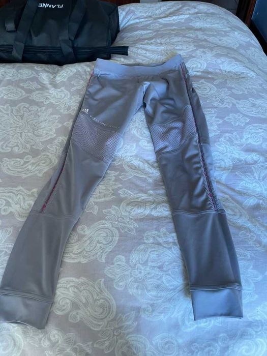 calcas cinzentas tamanho s adidas by stella mcartney