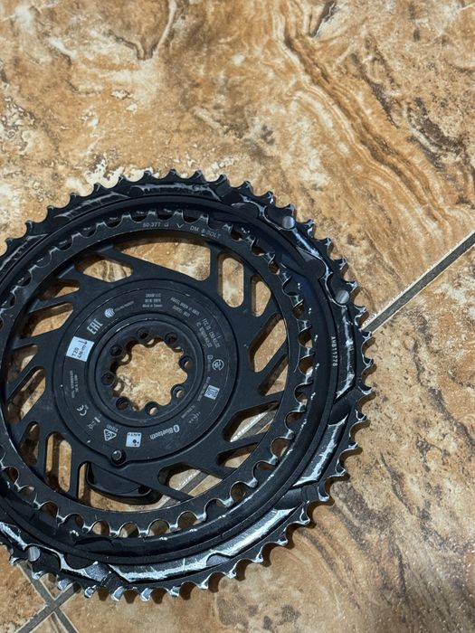 SRAM RED AXS Powermeter 2x Chainring Kit | Direct Mount | E1 - black / silver,50/37T