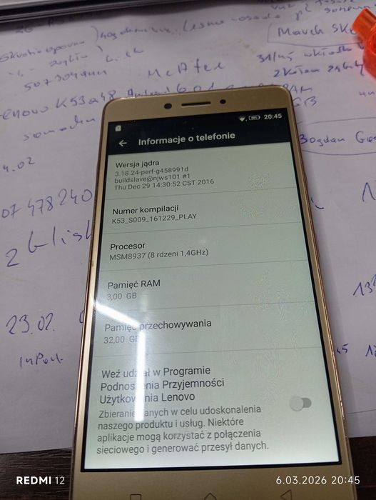 Lenowo K53a48 sprawny