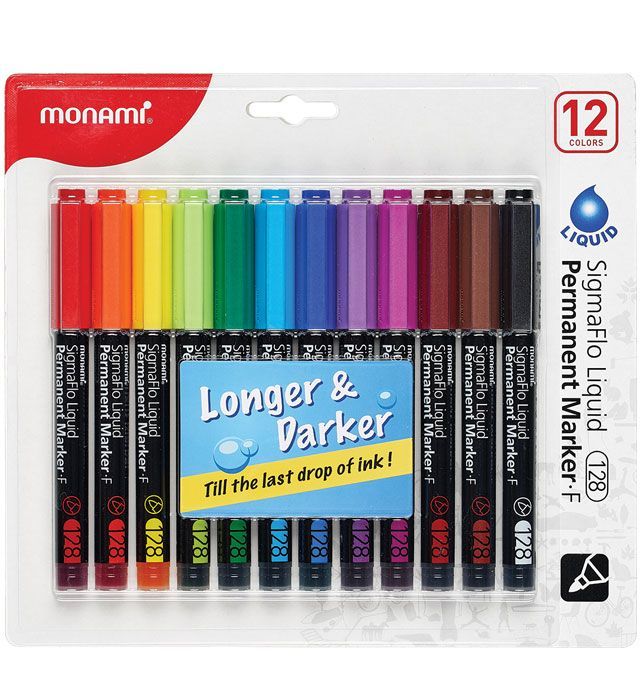 Marker Permanentny Monami Sigmaflo F128 12 Kolorów Monami