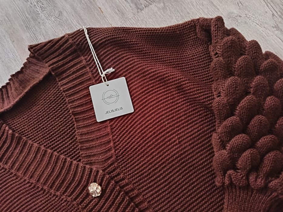 Sweter kardigan czekoladowy