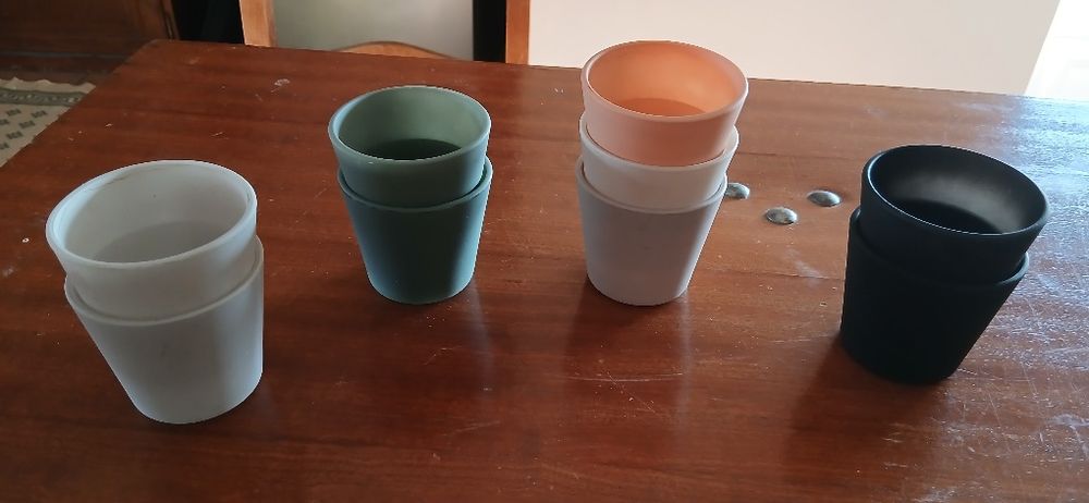 Conjunto vasos em vidro